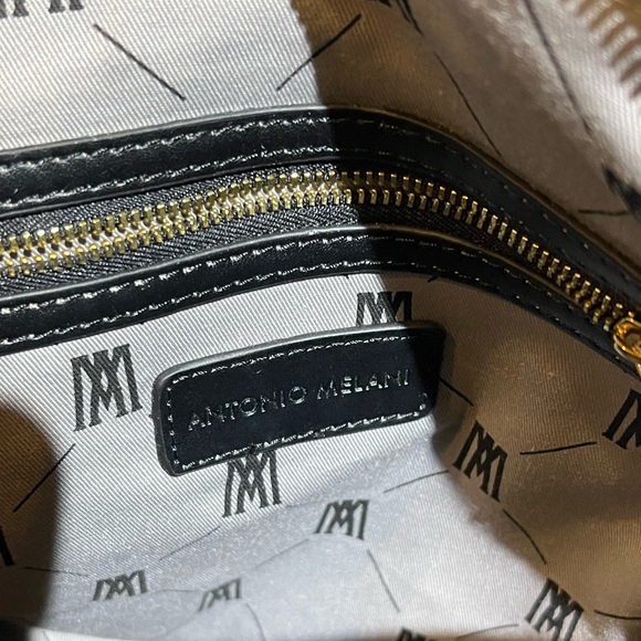 Antonio Melani Black Leather Satchel - Picture 7 of 14